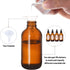 24 Pack 4oz Amber Glass Bottles with Glass Eye Droppers for Essential Oils, Lab Chemicals & More