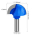 2" 1/2 Inch 2-Flute ASNOMY Cutting Diameter Core Box Router Bit, Shank Round Nose Cove Box Router Bits - Solid Carbide