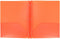 Plastic Folder with Prongs, 2 Pocket - Orange