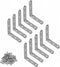 Fjxxxn 10 Pack 4x4 Inch Shelf Brackets - Stainless SteelHeavy Duty L Brackets