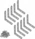 Fjxxxn 10 Pack 4x4 Inch Shelf Brackets - Stainless SteelHeavy Duty L Brackets