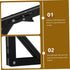 2pcs ULTECHNOVO Stainless Steel Folding Shelf Bracket Wall-Mounted Triangle Hinge for Table Bench Storage Rack