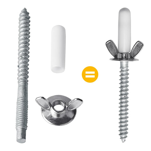 Bueyfolt 25 Packs 1/4"-20 2-1/4" x Hurricane Anchor Kit, Hardware Installation for Fixing Shutter Panels, Storm Panels
