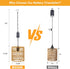 Bulb,4*AA Livinlarge Battery Operated Chandelier,Hanging Rattan Pendant Lights with Timer,Gazebo Lights with Warm White