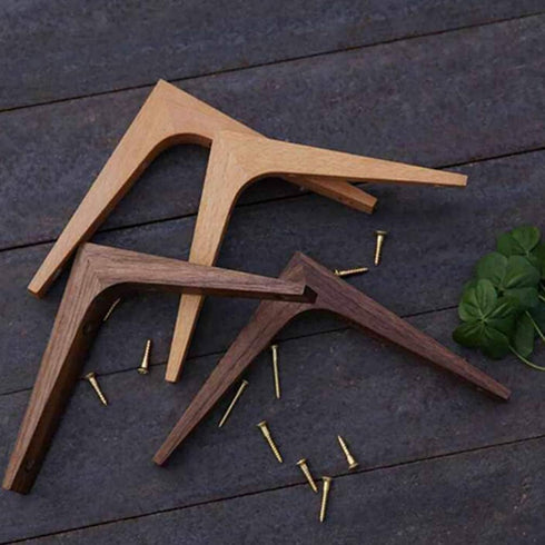 Scicalife Right Angle Wooden Shelf Support Bracket - Wall Mounted