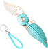 Pocket Knives & Folding Knives, Mini EDC Knife for Women, Small Pocket Knife with Chain, Cool Gadgets (Blue)