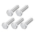 Hex Bolts (M8-1.25x30mm) 5Pcs, Fully Threaded Coarse Hex Head Screw Bolt Machine Screws - 316 Stainless Steel, Silver
