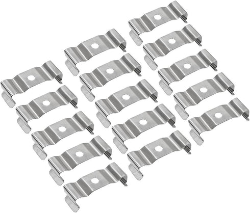 uxcell T8 Clips Bracket Hanger for Integrated Tube Light Fixture, Nickel-plated Manganese Steel, Pack of 15