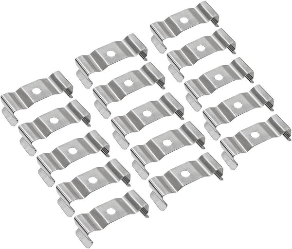 uxcell T8 Clips Bracket Hanger for Integrated Tube Light Fixture, Nickel-plated Manganese Steel, Pack of 15