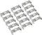 uxcell T8 Clips Bracket Hanger for Integrated Tube Light Fixture, Nickel-plated Manganese Steel, Pack of 15