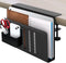 Under Desk Laptop Holder, Clamp On Side Desk Organizer with Anti-Scratch Pad & Magnetic Pen Holder for Flat Edge Desks
