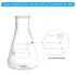 PATIKIL Erlenmeyer Flask, 6 Pcs, 50ml Narrow Mouth Graduated Borosilicate Glass for Lab Chemistry