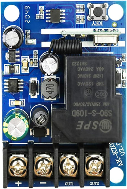 DC 12V 24V 36V 48V Relay Receiver 40A RF Wireless Remote Control Switch System with Long Range Transmitter 433.92Mhz by Lejin