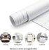 Thick White Contact Paper, 16"x198" Waterproof Peel and Stick Wallpaper for Decorative Self Adhesive Vinyl Film Wrap
