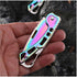 2 Pack Pocket Knife, Multicolored Titanium with Key Ring for Everyday Carry