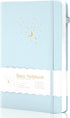 CAGIE Lined Journal Notebook for Work, 196 Pages, Medium 5.7" x 8.3", Hardcover with Pen Loop, Sky Blue