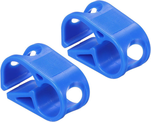PATIKIL 2Pcs Plastic Tube Clamps, Adjustable 3/16" - 5/16" Tube OD Hose Clamp Clip for Laboratory Pinch Valve, Blue