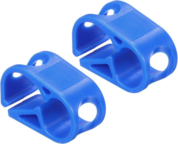 PATIKIL 2Pcs Plastic Tube Clamps, Adjustable 3/16" - 5/16" Tube OD Hose Clamp Clip for Laboratory Pinch Valve, Blue