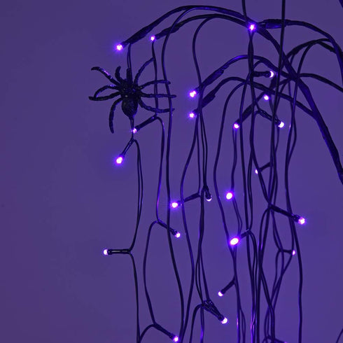 24-inch Light,80 LIGHTSHARE Halloween Willow Tree LED Spooky Bonsai Night LED Lights, Battery Powered or DC