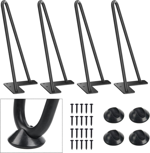 SMARTSTANDARD 10 Inch Heavy Duty Hairpin Furniture Legs, Metal Home DIY Projects