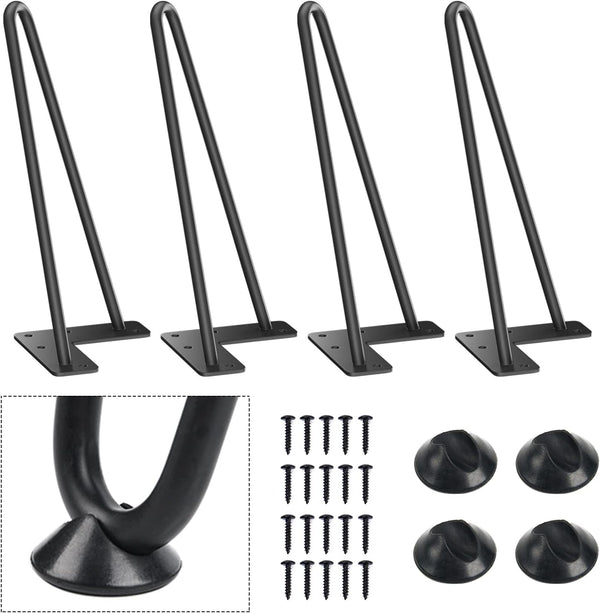 SMARTSTANDARD 10 Inch Heavy Duty Hairpin Furniture Legs, Metal Home DIY Projects