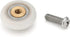 Set of 4pcs 19mm Stainless Steel Shower Door Wheels Rollers, White, 19mm x 4mm