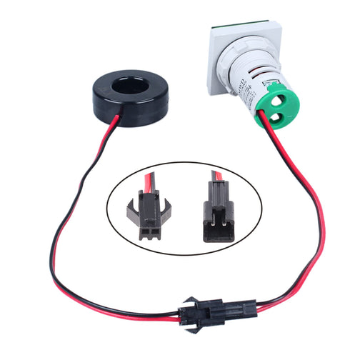 Amp Voltage Meter, 22mm Dual Display Panel Voltmeter Ammeter AC 0-100A 60-500V LED Indicator