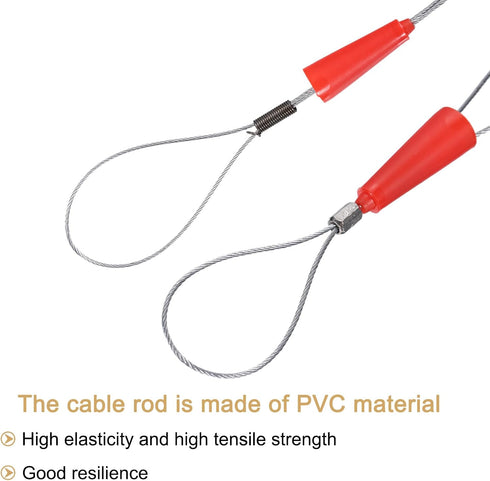 MECCANIXITY Cable Puller, 5 Pcs Fish Tape Fastener Tool, 230mm x 1.2mm Wire Puller for Electrical Installations