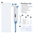 Adjustable Variable Volume Micropipette, 10-100µL Single Channel Pipette, High Precision Lab Micro Pipettes