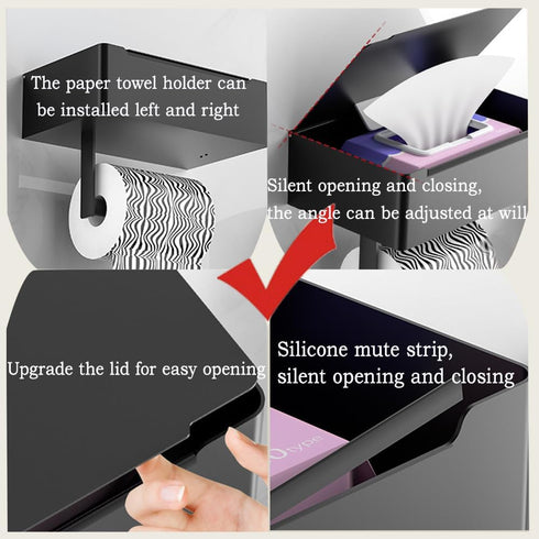 Generic Toilet Paper Holder with Wipes Storage, Toilet Paper and Wipes Holder Convenient and Discrete Box for Feminine