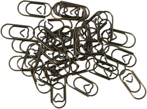 Heart Paper Clips, Small Mini Non Skid Clips, Stainless Steel Fancy Shapes, 150Pcs Office Supplies