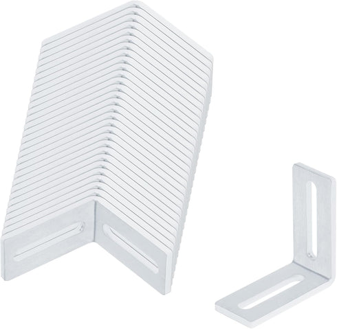 30 Pack 2020 Series Aluminum Corner Bracket, 1-5/8" x 11/16" L Shaped Connector, 3mm Thickness