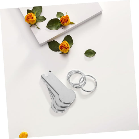 4PCS Set DOITOOL Stainless Steel Shopping Cart Token Keychain Bottle Opener Portable Trolley Release Key for Easy