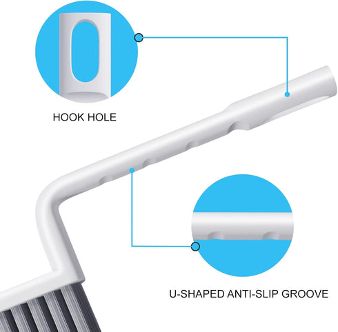 MIXVOVA 3 Set 3 V-Shaped Grout Cleaner Brush, Pcs Grout Brushes for Tile Floor, Handheld Grout Cleaning Brushes