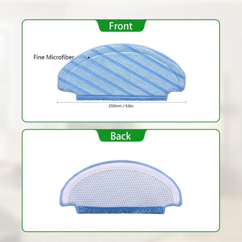 neutop Replacement Washable Mopping Pads Compatible with Ecovacs Deebot T8, T8+, T8 Aivi, N8, N8 Pro, N8 Pro+, N10 Plus, yeedi vac, vac max, vac station, vac 2 pro, Robot Vacuums and Mops, 8-Pack.