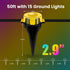 Wisada 50 IP67 RGB Outdoor Ground Lights FT, Permanent Outdoor Lights for House, Bluetooth Music Sync, Waterproof
