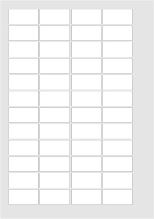 Minilabel 40X20mm , 240 Labels , Removable Low Tack Adhesive , Matt Paper