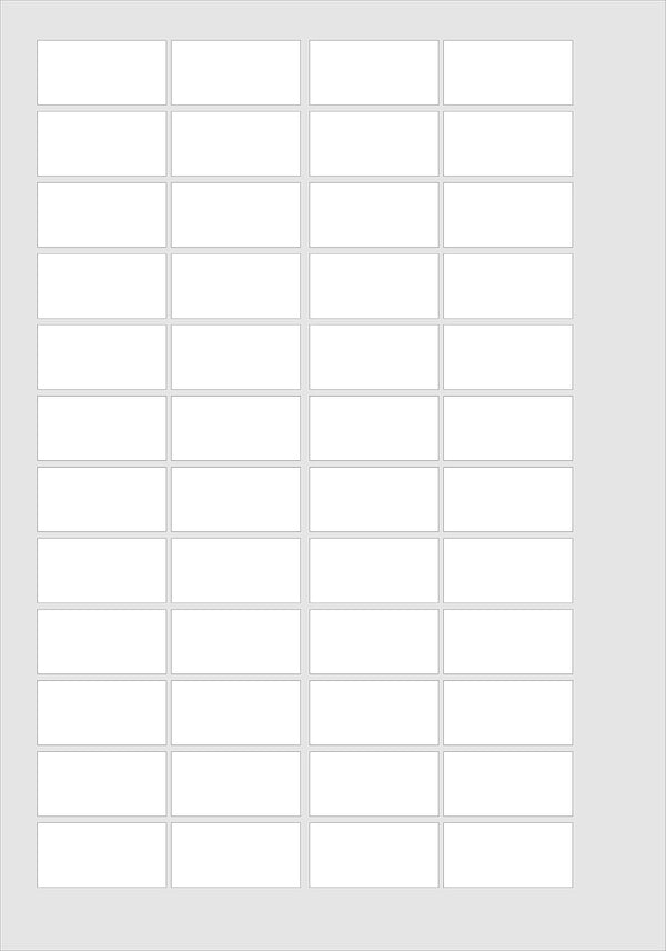 Minilabel 40X20mm , 240 Labels , Removable Low Tack Adhesive , Matt Paper