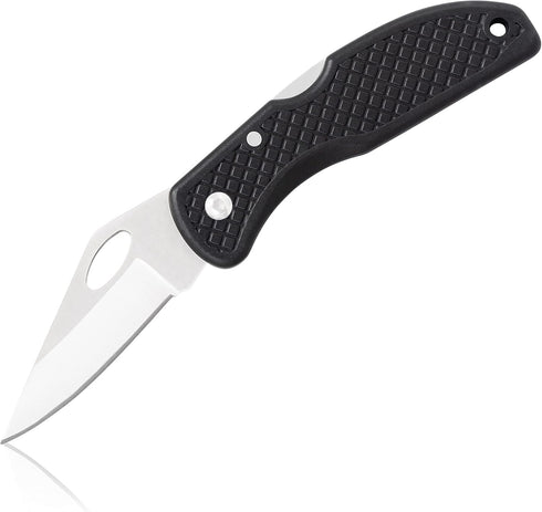Maxam Falcon VII Lockback Pocket Knife - 7 Inch Stainless Steel Blade, Textured No-Slip Handle, Carry Clip