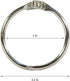 Yamlnke 1 Inch Set (10) Loose Leaf Binder Rings, Key, Flash Cards, Book and Paper Ring, Nickel Plated Metal, Silver