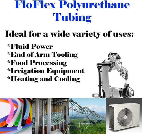 Pneumatic Tube Polyurethane, Black (4MM OD X 2.5MM ID) 10 Meters, Tubing for Air, Oil, and Fluid Transfer