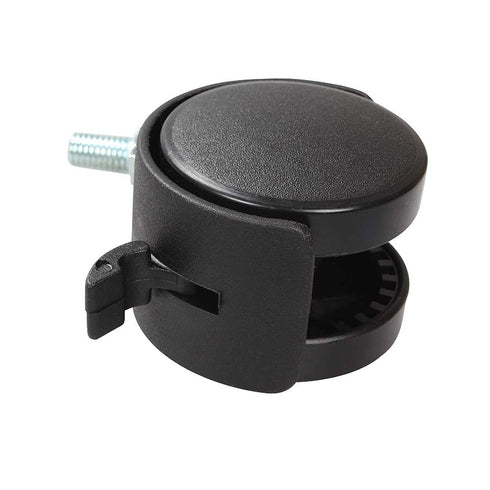 8 Pack Plastic Castor Replacement Wheel for Furniture, 1.5 Inch Diameter Black Small Threaded Caster for Office
