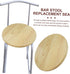 PRETYZOOM Wooden Round Stool Seat Replacement for Restaurant Bar Stool Wooden Cushion Solid Seat Cover for Dining