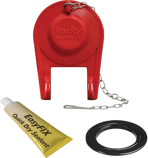 Korky 2003MP Flush Valve Repair Kit with Standard 2 Inch Universal Adjustable Flapper, Made in USA