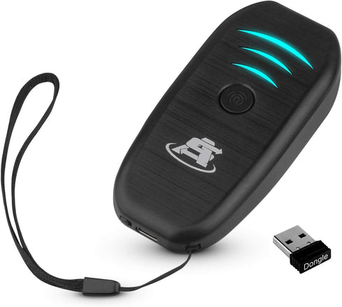 ScanAvenger Portable Mini-Wireless Bluetooth Barcode Scanner - Cordless 1D & 2D Handheld USB QR Scan Gun for Inventory