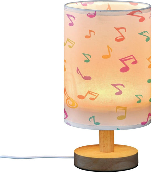 ALAZA Musical Notes Table Lamp for Bedroom USB Port Bedside Lamp Small Nightstand Desk Lamp for Girls Boys Kids Room