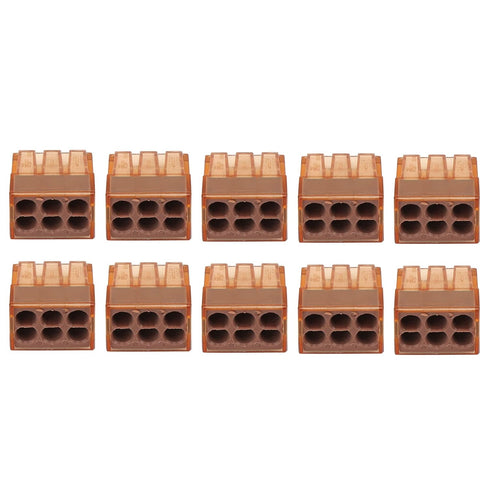 Wire Nut, Polycarbon Shell, Electroplated Copper Conductor, 10Pcs Push Wire Connector for Industrial Electrical