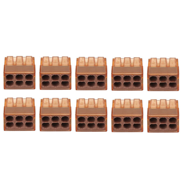 Wire Nut, Polycarbon Shell, Electroplated Copper Conductor, 10Pcs Push Wire Connector for Industrial Electrical