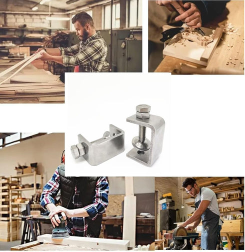 0-25Mm Mini Stainless Steel C Clamps, 4Pcs Heavy Duty Woodworking U Clamp Set for Welding