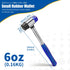 KAIHAOWIN Small Rubber Mallet, 25mm Double Faced Hammer with Soft/Hard Plastic Head for Jewelry, Craft & Woodworking